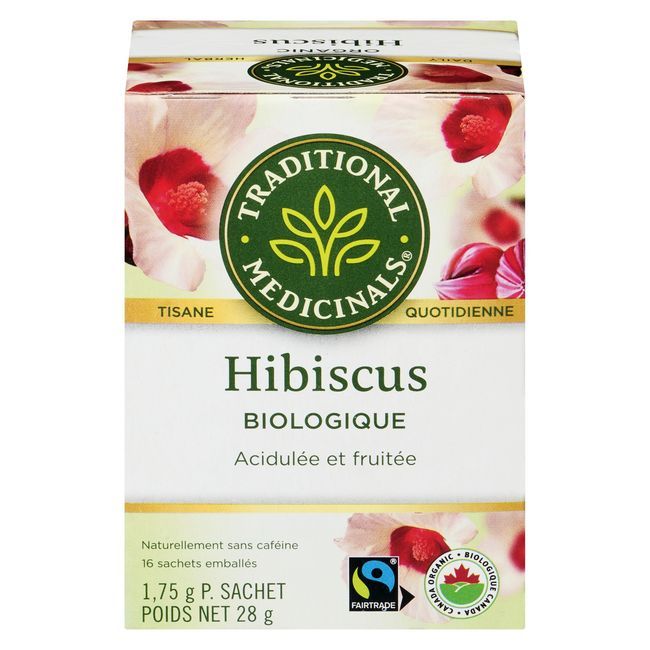 Traditional Medicinals Organic Hibiscus Herbal Tea, 16 Tea Bags -- 6 Per Case