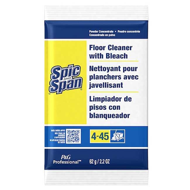 Spic And Span Floor Cleaner With Bleach Powder Packet, 2.2 Oz -- 45 Per Case