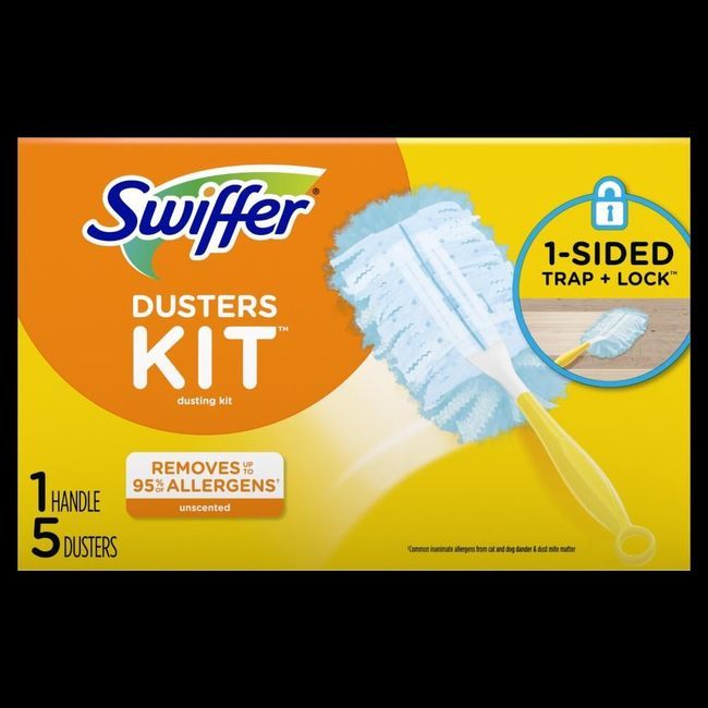 Swiffer Duster Starter Kit - 5 Dusters With One Handle -- 6 Per Case
