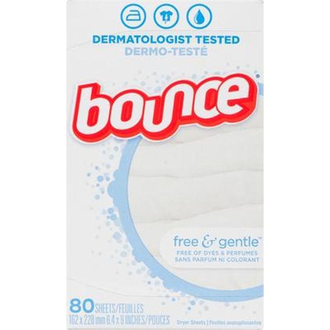 Bounce Free And Gentle Dryer Sheets, 80 Count -- 9 Per Case
