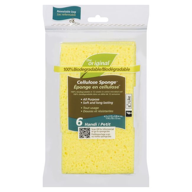 The Original Handi Cellulose Sponge, 6 Count -- 9 Per Case