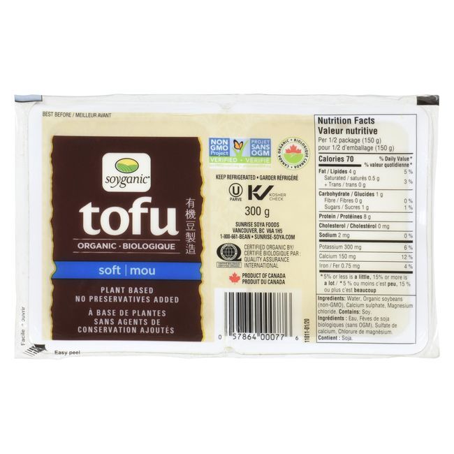 Sunrise Soya Foods Tofu Mou Soyganic, 150 G -- 24 Par Boîte