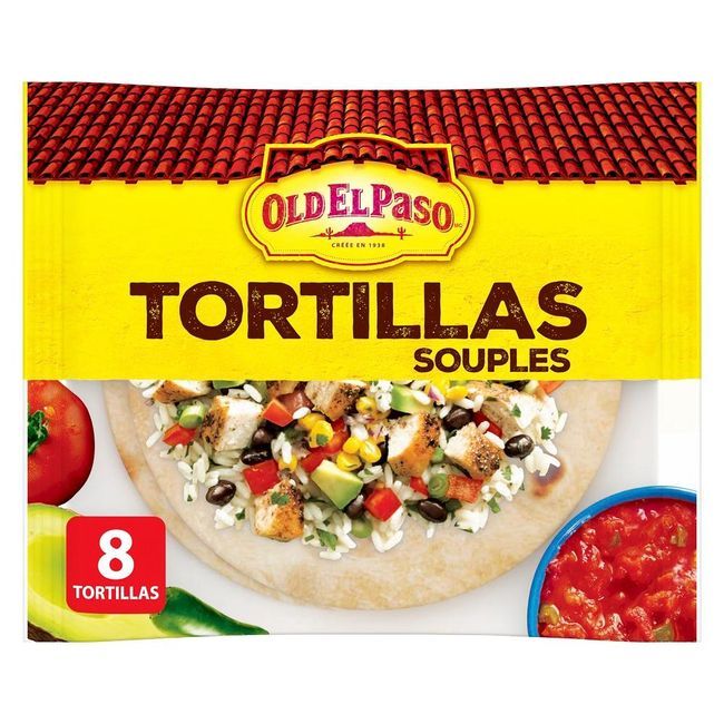 Old El Paso Grandes Tortillas À La Farine, 334 G -- 18 Par Boîte