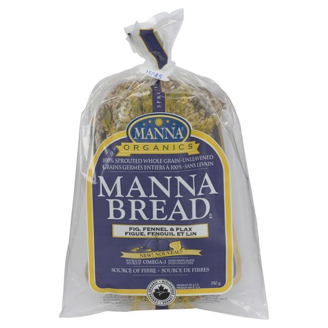 Manna Organics Sprouted Fig Fennel And Flax Bread, 350 G -- 8 Per Case