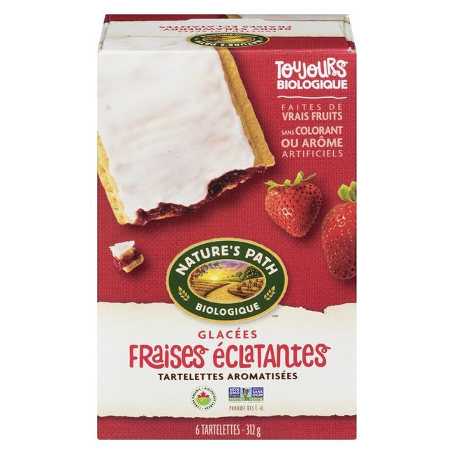 Nature's Path Frosted Berry Strawberry Toaster Pastries, 312 G -- 6 Per Case