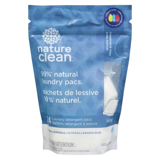 Nature Clean Laundry Detergent Pods, 24 Count -- 8 Per Case