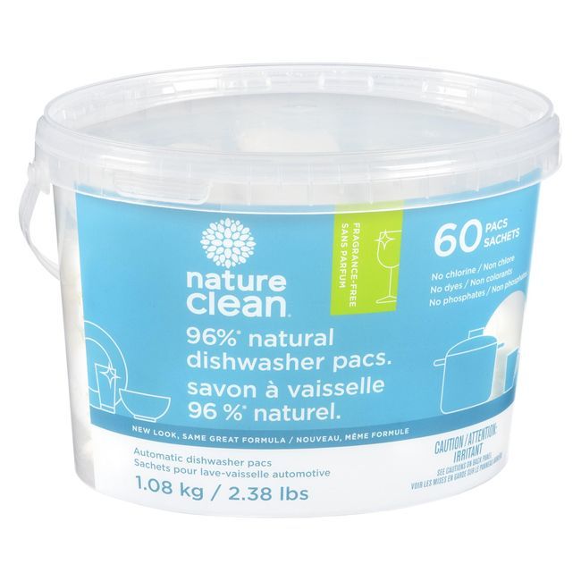 Nature Clean Auto Dishwasher Pods, 60 Count -- 4 Per Case