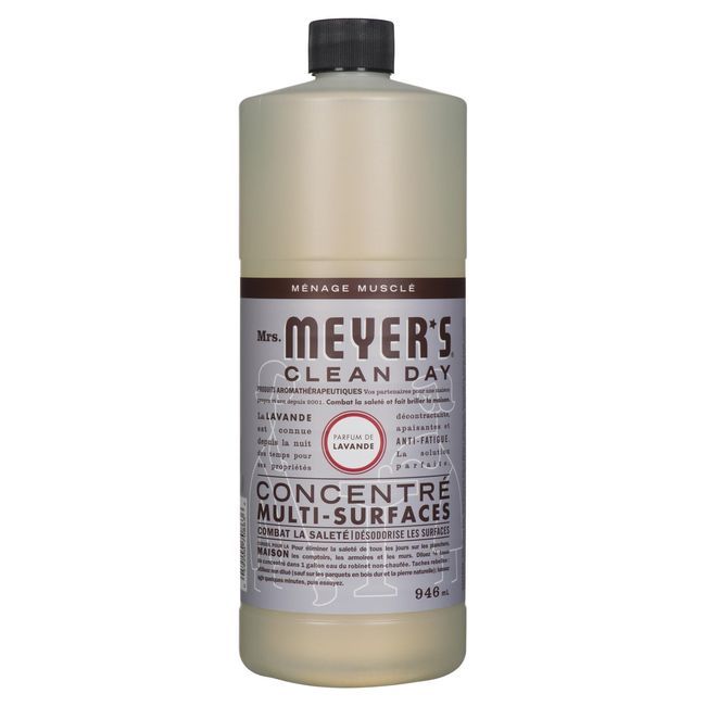 Mrs. Meyer's Clean Day Nettoyant Multi-surfaces Concentré À La Lavande, 946 Ml -- 6 Par Boîte
