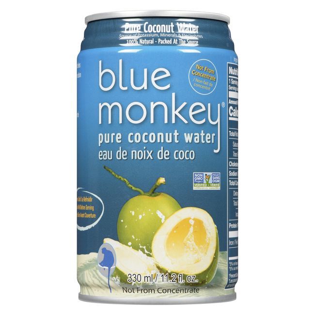 Blue Monkey Eau De Coco Pure, 330 Ml -- 24 Par Boîte