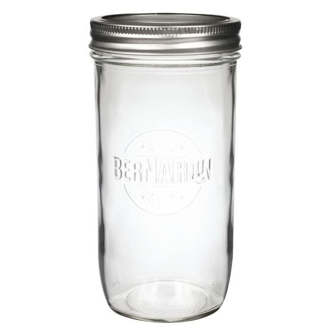 Mason Conserved Wide Mouth Jar With Lid, 750 Ml Capacity -- 12 Per Case