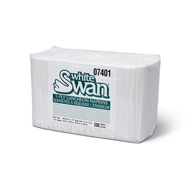 White Swan Serviette De Table Blanche Classique, 1 Pli, 4 Plis, 11 X 13 Po -- 6 000 Par Boîte
