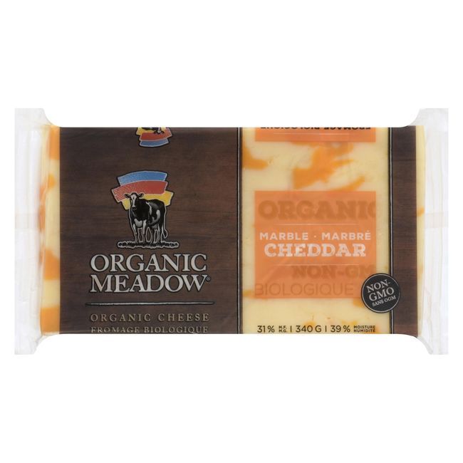 Organic Meadow Organic Marble Cheddar Cheese, 340 G -- 12 Per Case