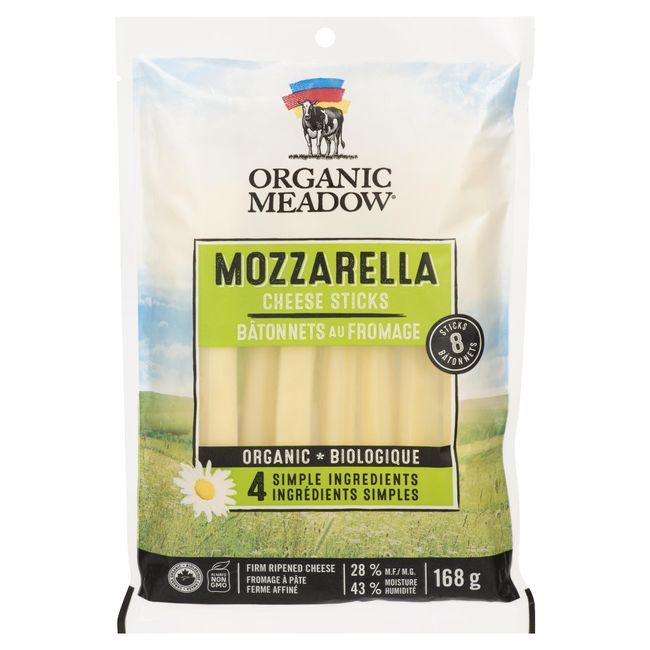 Organic Meadow Organic Mozzarella Cheese Sticks, 168 G -- 10 Per Case