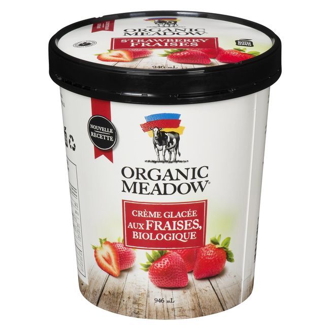 Organic Meadow Organic Strawberry Ice Cream, 946 Ml -- 6 Per Case