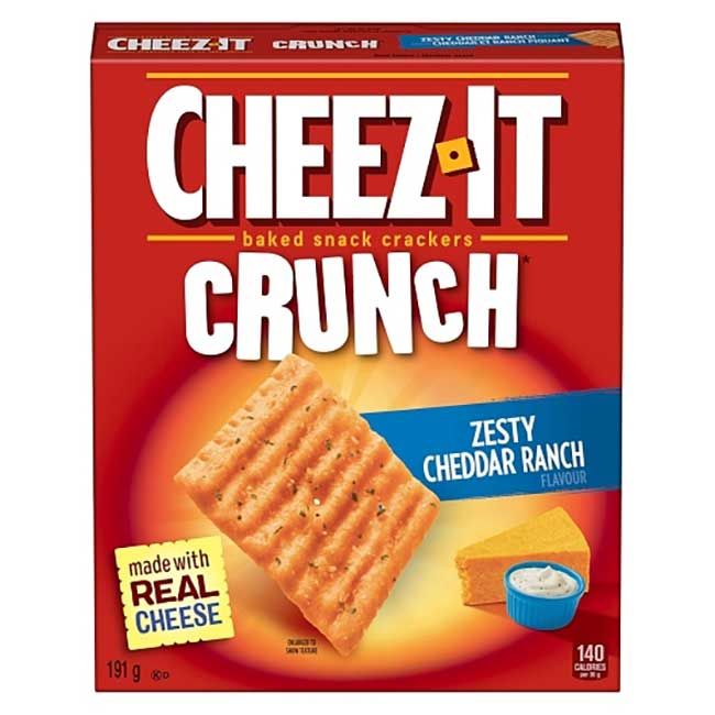 Cheez-it Craquelins Croustillants Au Cheddar Et Au Ranch, 191 G -- 12 Par Boîte