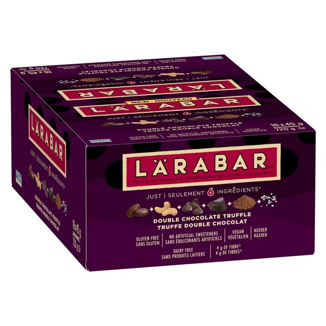 Larabar Double Chocolate Truffle Fruit And Nut Energy Bar, 45 G -- 16 Per Case