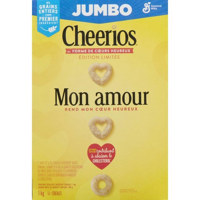 Cheerios Céréales Jumbo, 1 Kg -- 9 Par Caisse