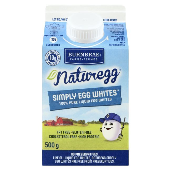 Burnbrae Farms Naturegg Simplement Des Blancs D'œufs, 500 G -- 12 Par Boîte