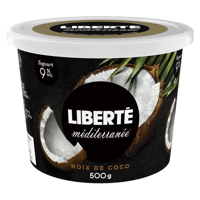 Liberte Mediterranee 9 Percent Milk Fat Coconut Yogurt, 500 G -- 6 Per Case