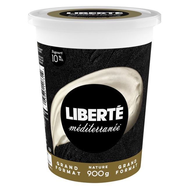 Liberte Mediterranee 10 Percent Milk Fat Plain Yogurt, 900 G -- 6 Per Case