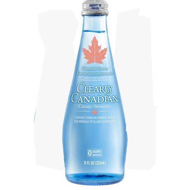 Clearly Canadian Eau Minérale Pétillante À L'essence De Pamplemousse, 325 Ml -- 12 Par Boîte