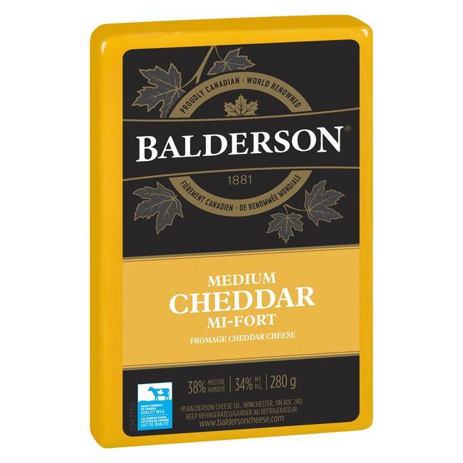 Balderson Medium Cheddar Cheese, 280 G -- 16 Per Case