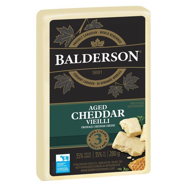 Balderson Heritage Canadian 3 Years Old Cheddar Cheese, 280 G -- 16 Per Case