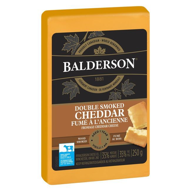 Balderson Double Smoked Cheddar Cheese, 250 G -- 16 Per Case