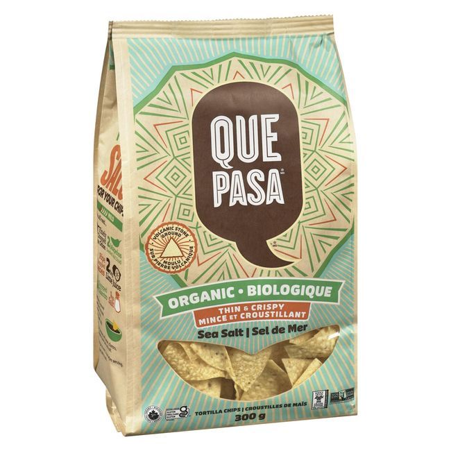 Que Pasa Chips Tortilla Fines Et Croustillantes Au Sel De Mer, 300 G -- 12 Par Boîte