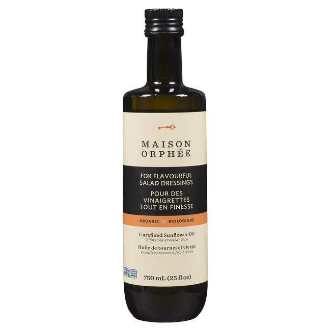 Maison Orphee Organic Sunflower Oil For Flavorful Salad Dressing, 750 Ml -- 6 Per Case