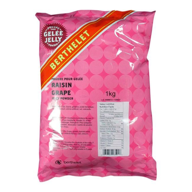 Berthelet Raisin Grape Jelly Powder, 1 Kg -- 2 Per Case