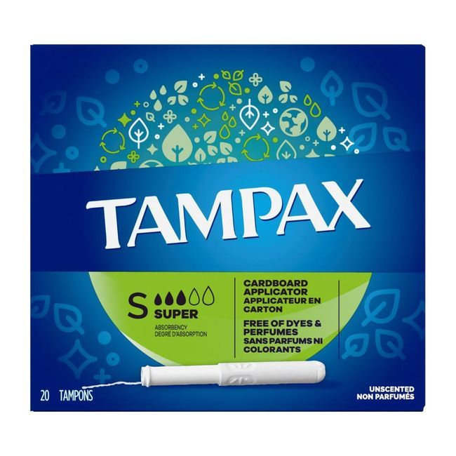 Tampax Super Tampon, 20 Count -- 24 Per Case