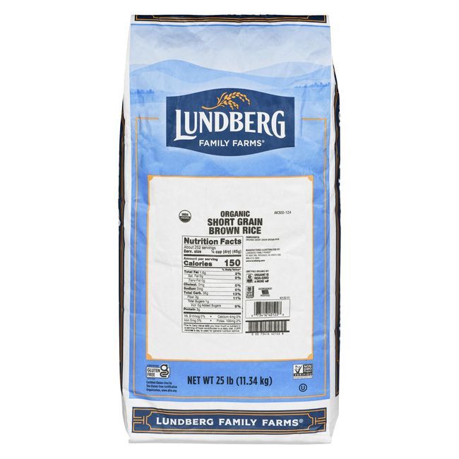 Lundberg Family Farms Riz Brun À Grains Courts Biologique, 11,3 Kg