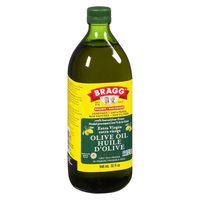 Bragg Huile D'olive Extra Vierge Biologique, 946 Ml -- 12 Par Boîte