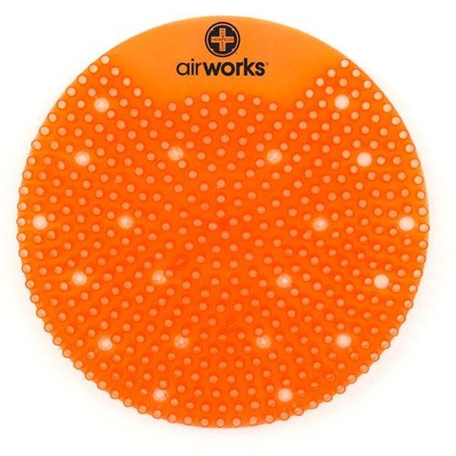 Airworks Orange Mango Splash Free Urinal Screen -- 10 Per Case