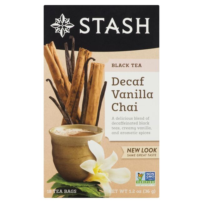 Stash Decaf Vanilla Chai Black Tea, 18 Count -- 6 Per Case