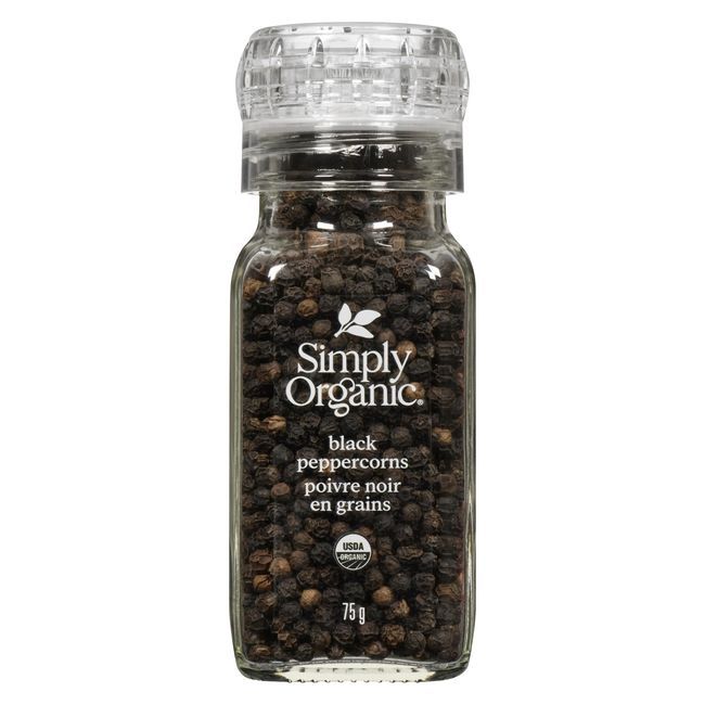 Simply Organic Poivre Noir En Grains, 75 G -- 6 Par Boîte