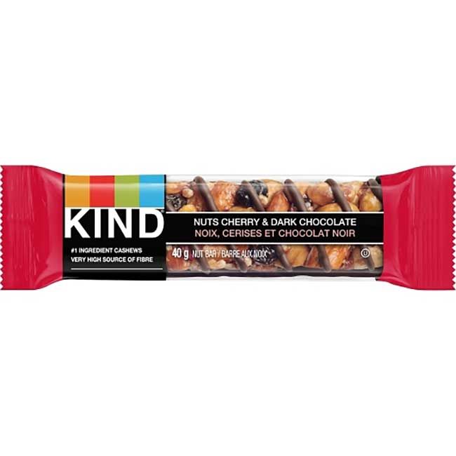 Kind Barre De Chocolat Noir Aux Noix De Cajou Et Aux Cerises, 40 G -- 72 Par Boîte