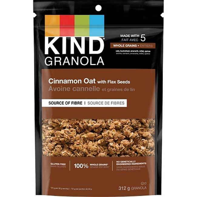 Kind Snacks Bouchées D'avoine À La Cannelle Et Aux Graines De Lin, 312 G -- 6 Par Boîte