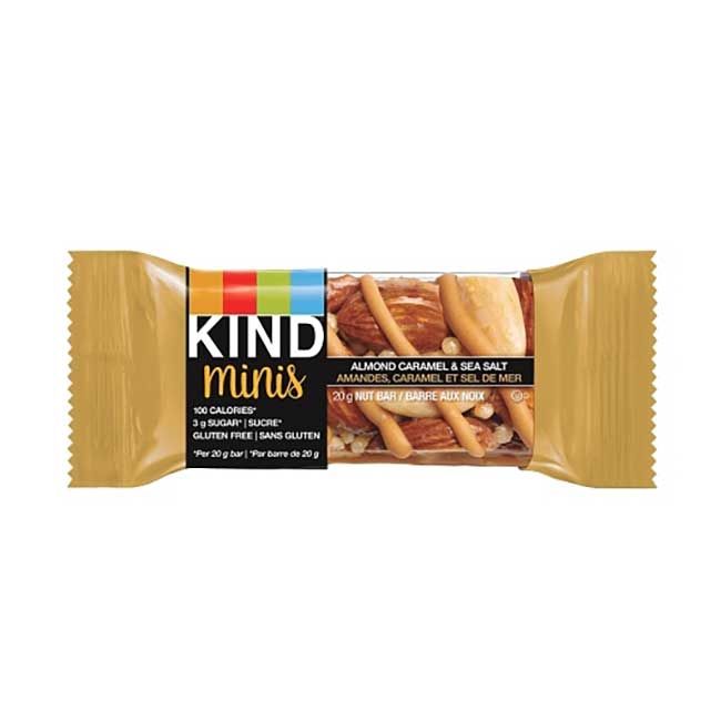 Kind Snacks Mini Barres Aux Amandes, Caramel Et Sel De Mer, 20 G -- 80 Par Boîte