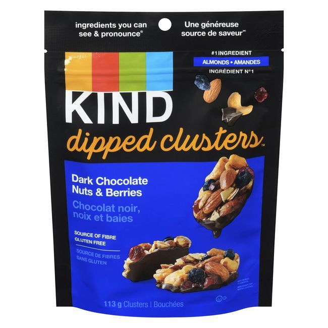 Kind Dark Chocolate Nuts And Berries Dipped Clusters, 113 G -- 8 Per Case