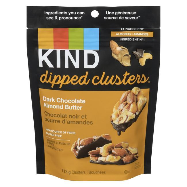 Kind Dark Chocolate Almond Butter Dipped Clusters, 113 G -- 8 Per Case