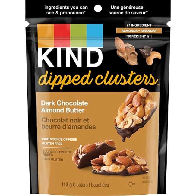Kind Snacks Dark Chocolate Almond Butter Dipped Clusters, 113 G -- 8 Per Case