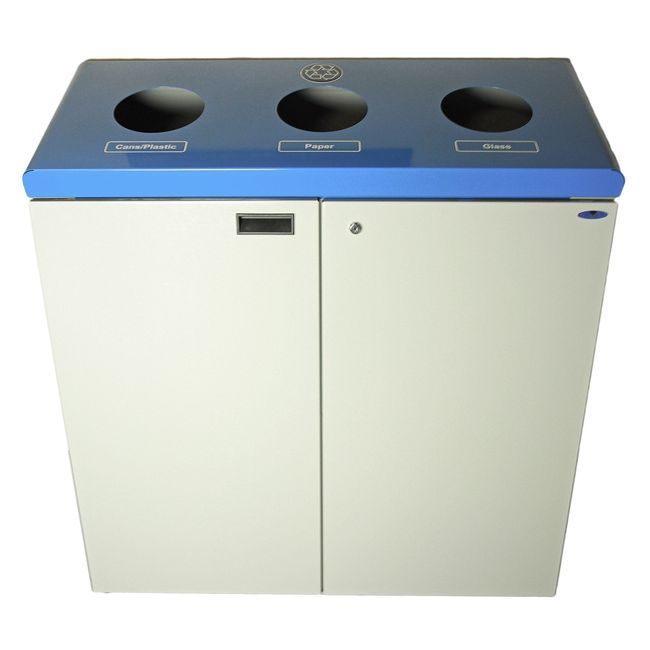 Frost Products 3 Stream Floor Standing Recycling Station, 36.6 X 40.1 X 14 In
