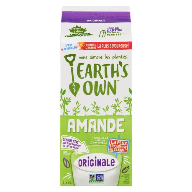 Earth's Own Original Almond Beverage, 1.89 L -- 6 Per Case