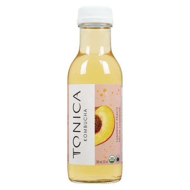 Tonica Luminous Peach Kombucha, 355 Ml -- 12 Per Case