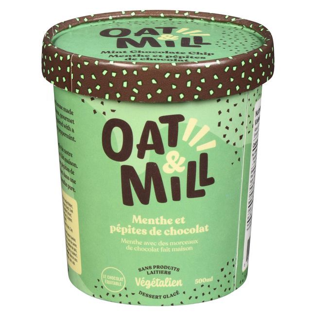 Oat And Mill Mint Chocolate Chip Ice Cream, 500 Ml -- 8 Per Case