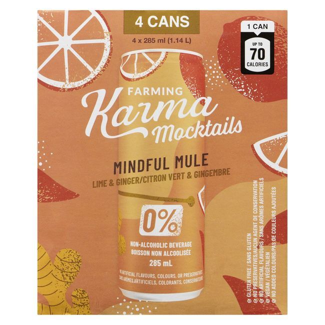 Farming Karma Lemon And Ginger Mindful Mule Mocktails, 285 Ml -- 24 Per Case