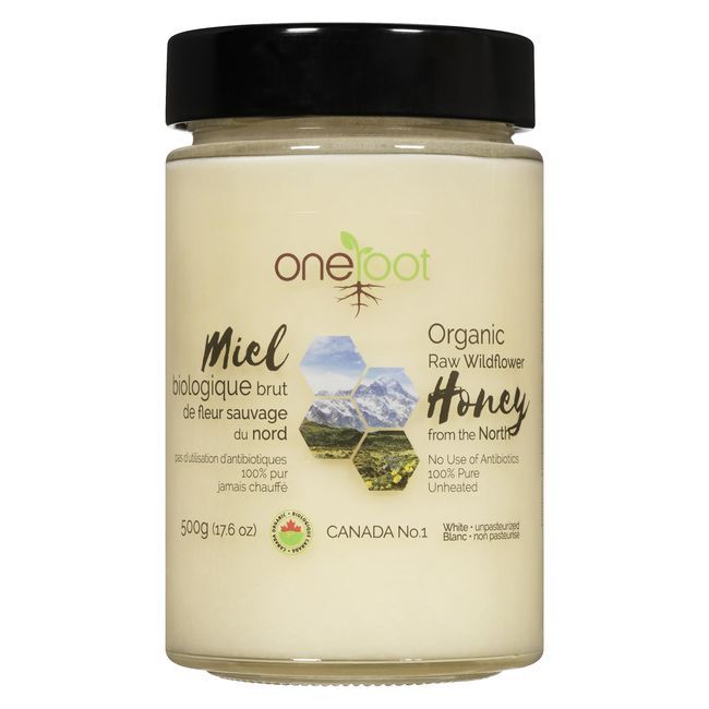 Oneroot Organic Raw Wildflower Honey, 500 G -- 12 Per Case