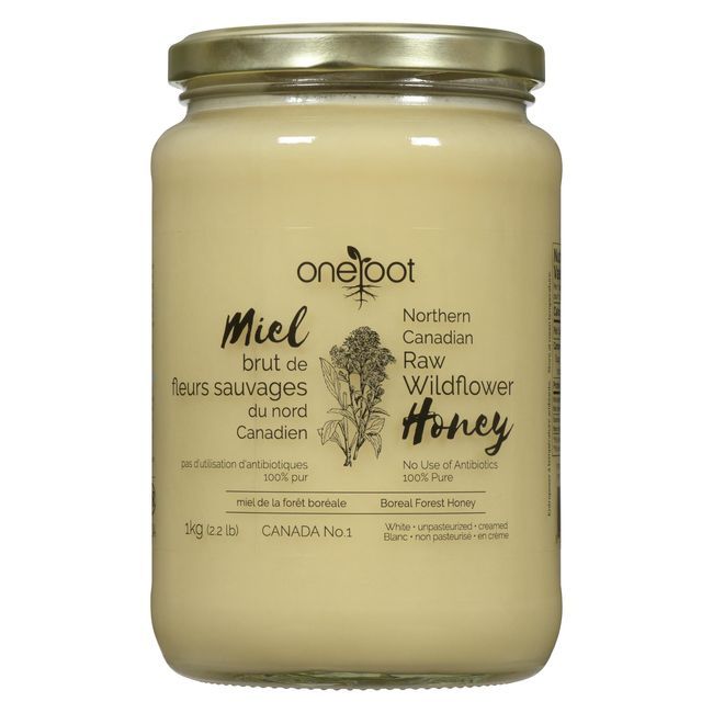 Oneroot Northern Canadian Raw Wildflower Honey, 1000 G -- 12 Per Case